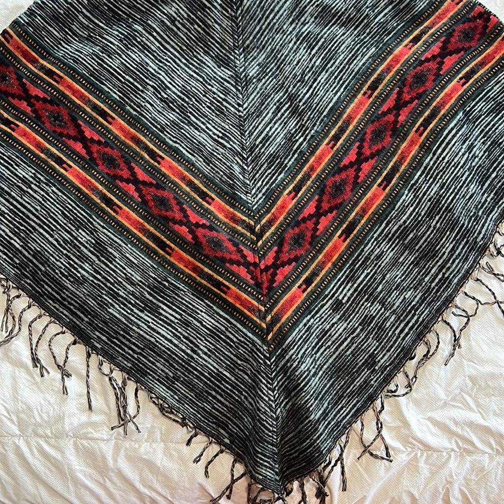 Avatar Aztec poncho sweater